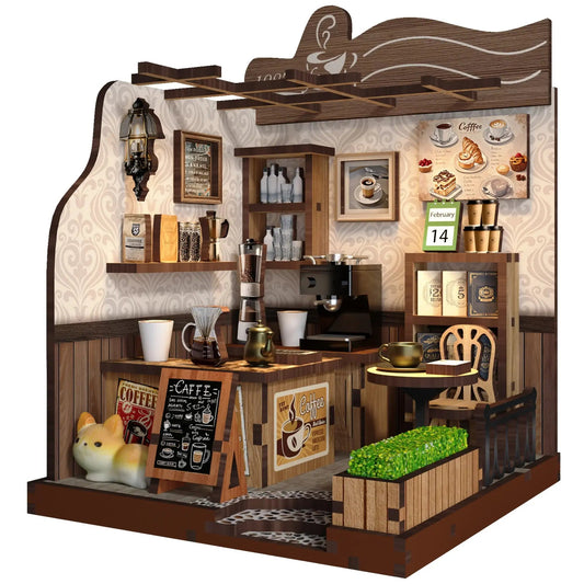 Country Cafe DIY miniature house kit front view