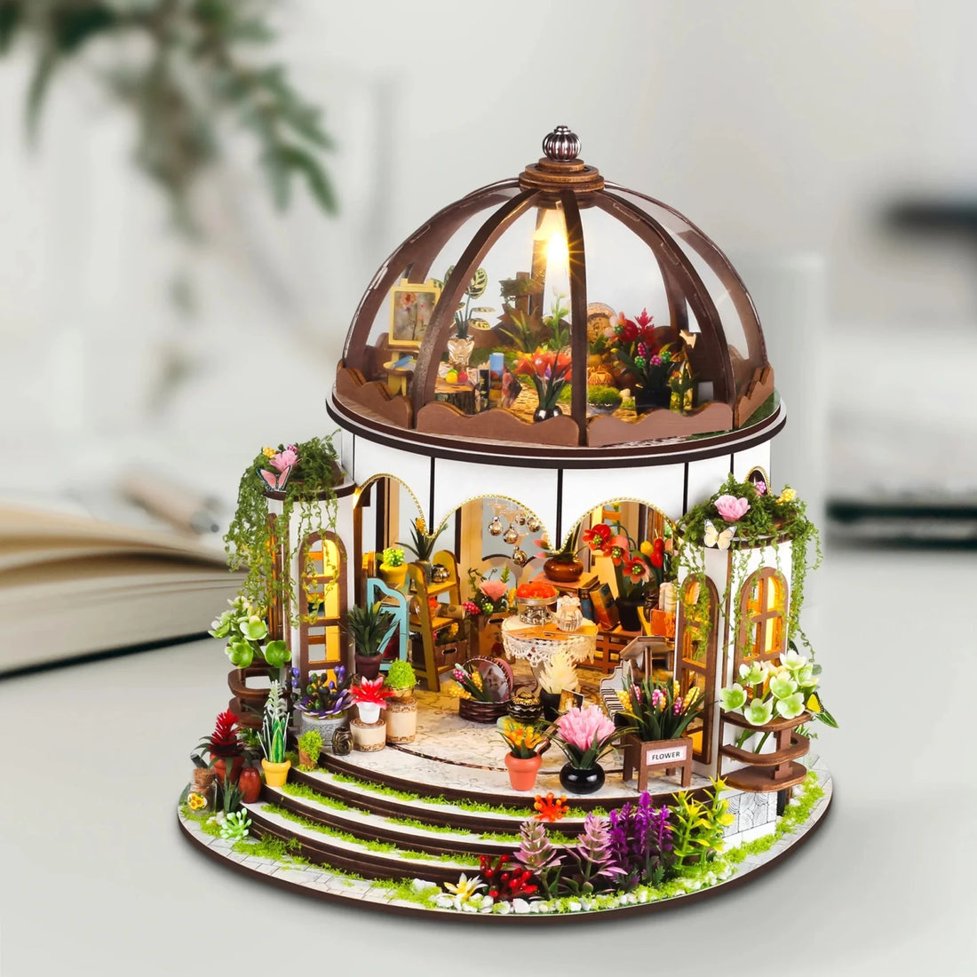 Hanging Garden DIY Miniature House Kit: Build Time, Tools, Layers, and Lights - Soothee®