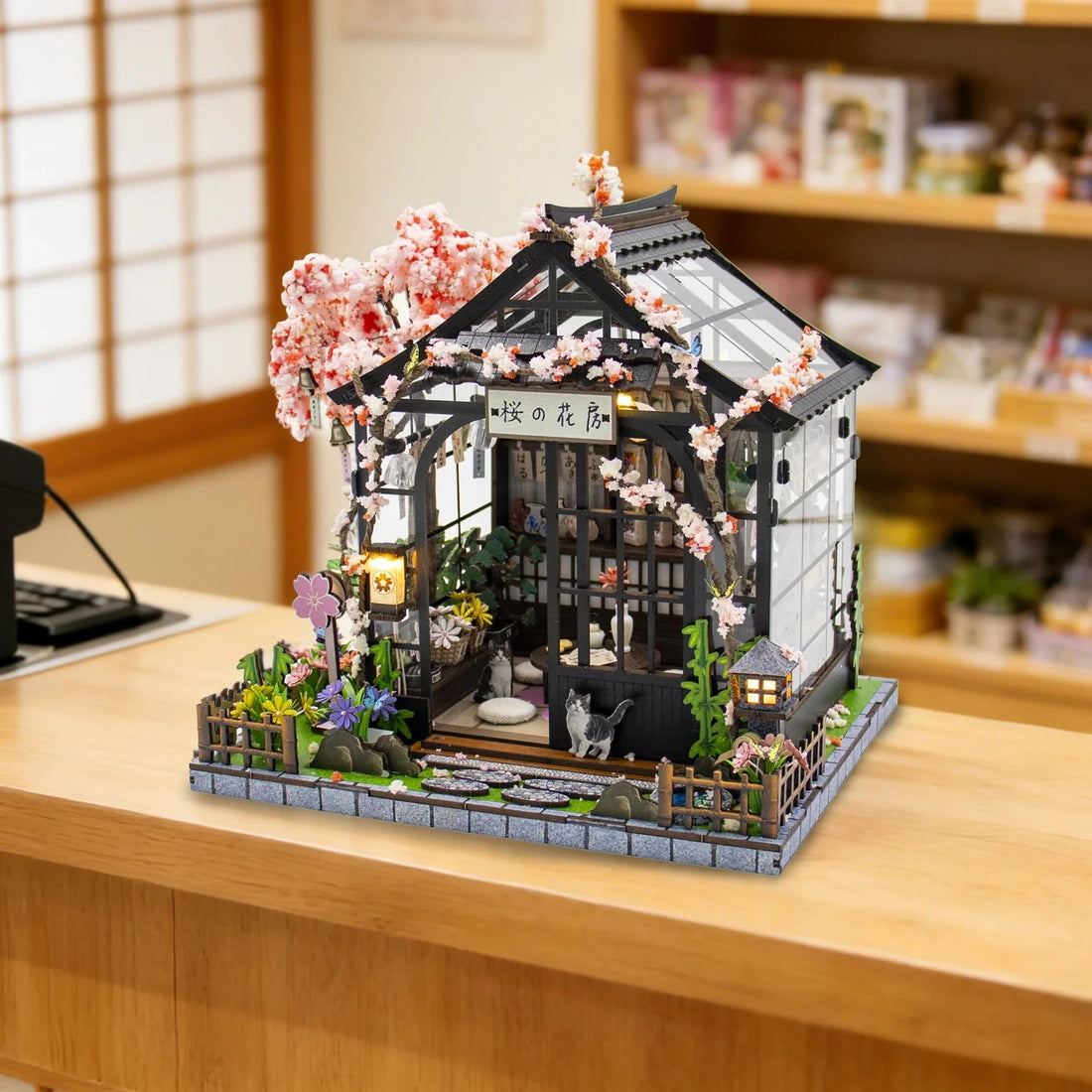 Sakura Greenhouse DIY Miniature House Kit: Build Time, Tools, Flowers, and Lights - Soothee®