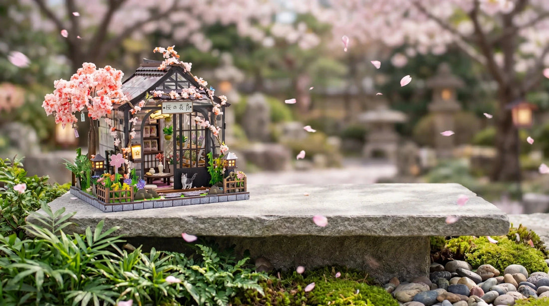 Sakura Greenhouse DIY Miniature House Kit: Cherry Blossom Season in Miniature - Soothee®