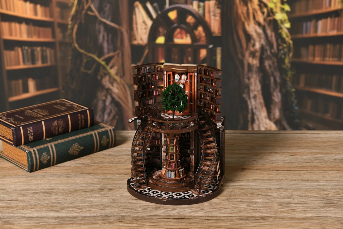 Wisdom Library DIY Book Nook Kit: 356 Pieces, Build Time, Tools, and Stages - Soothee®