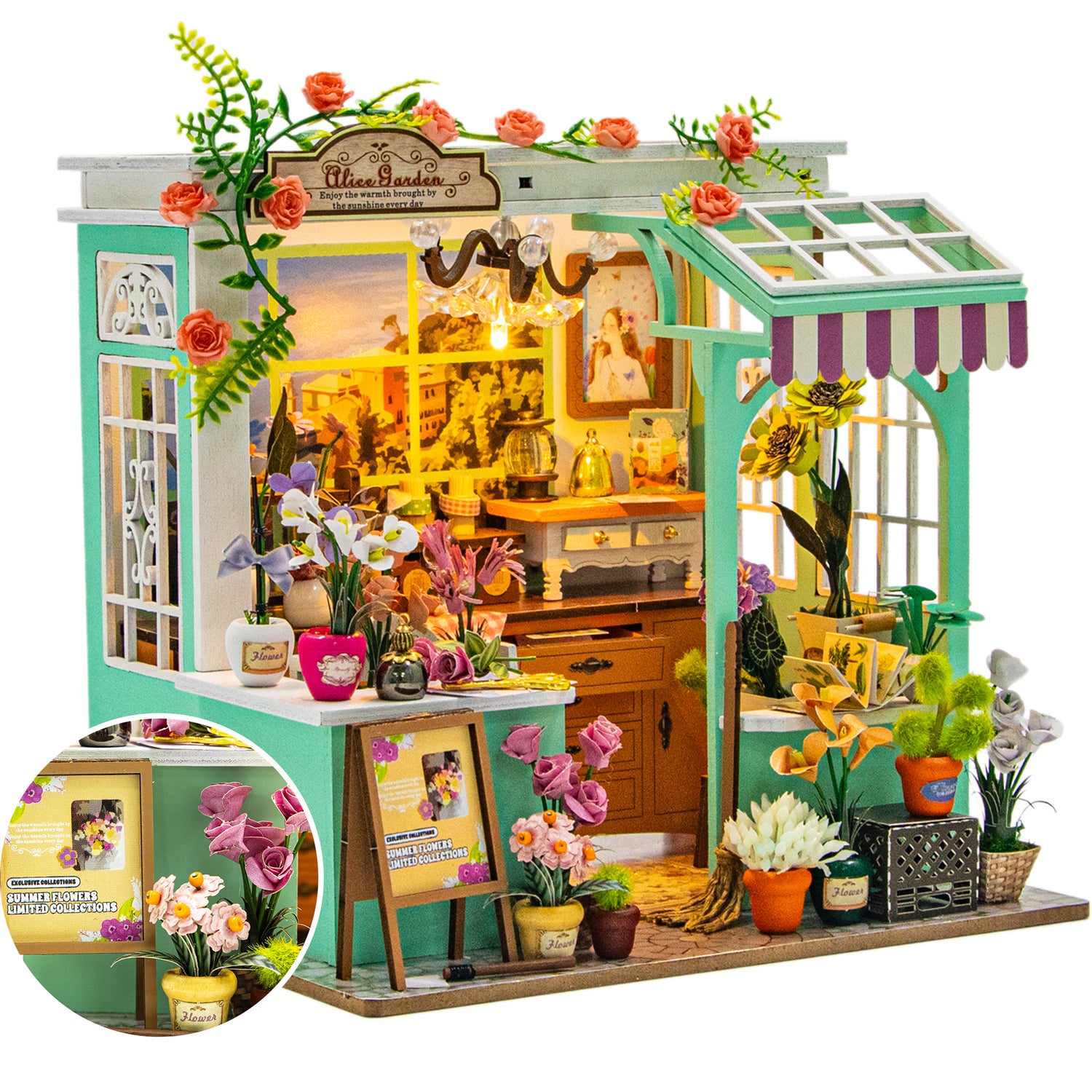 Sunshine Greenhouse DIY miniature kit