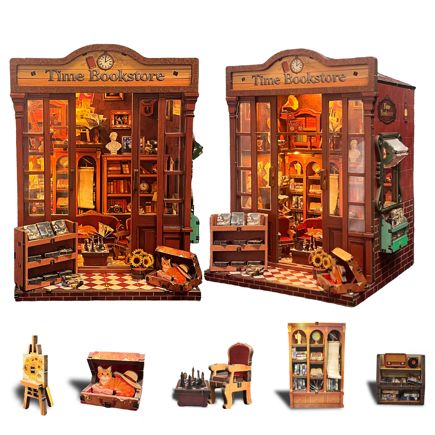Country Cafe kit accessories and finished model