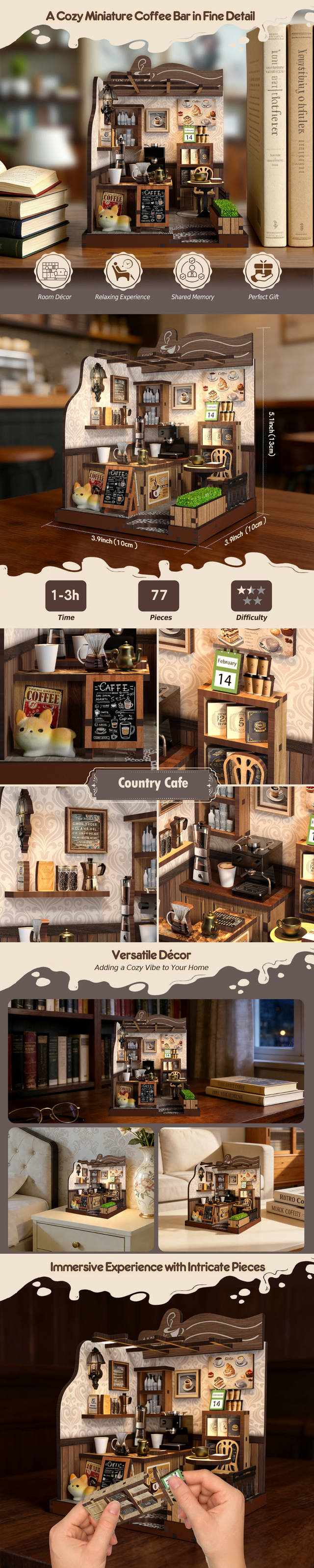 Country Cafe DIY miniature detail collage