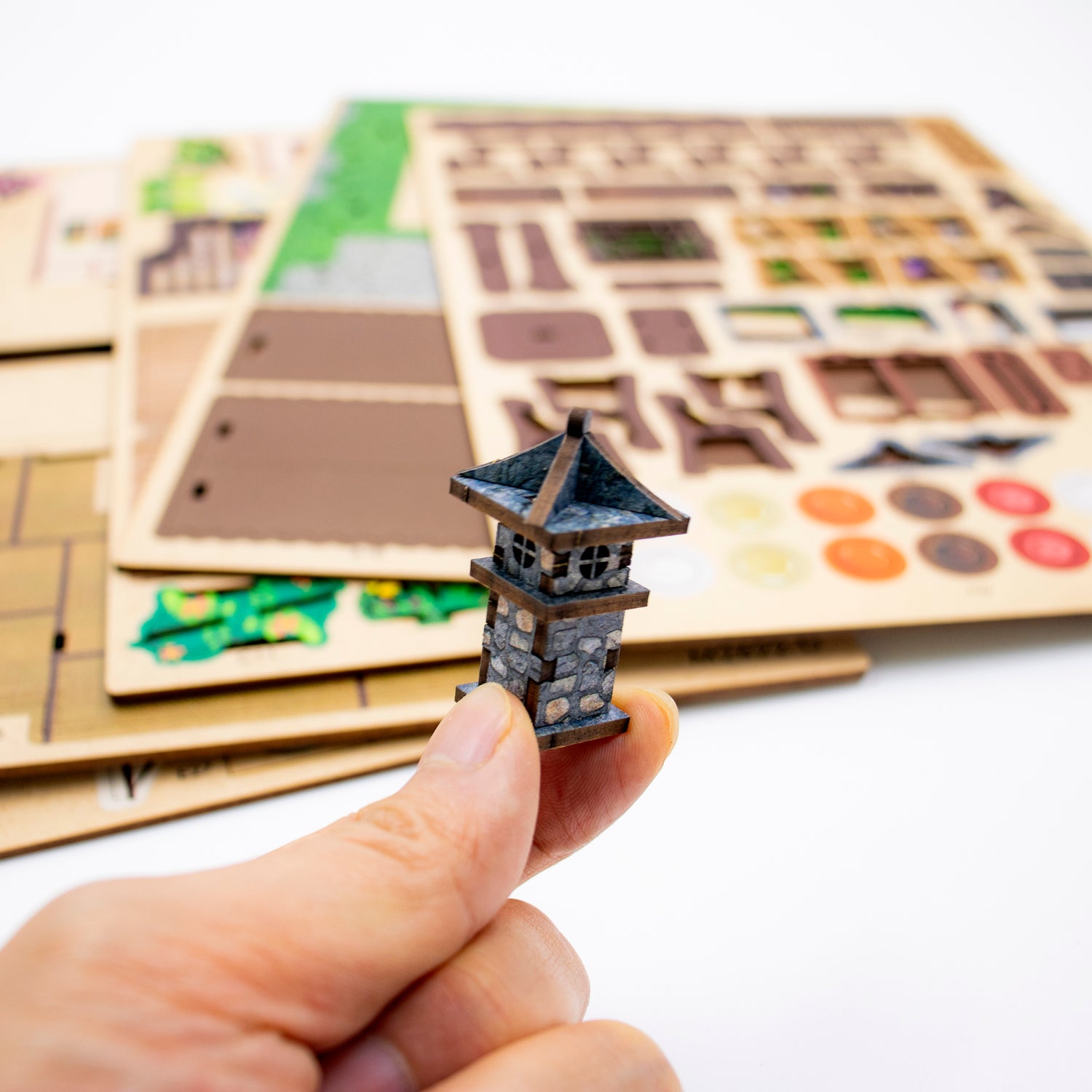 Miniature kit assembly piece close-up