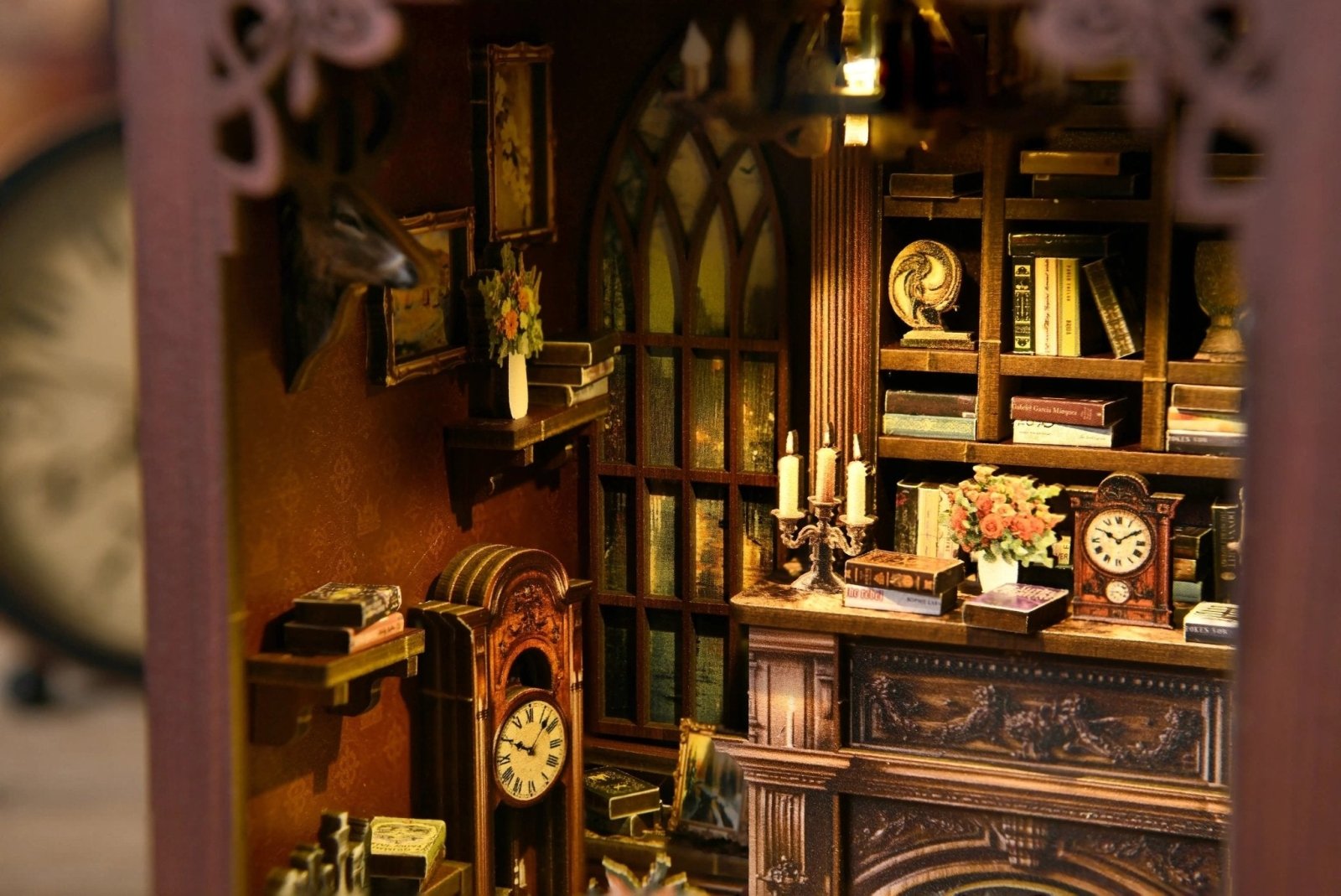 Twilight Library DIY book nook kit ambient LED library scene