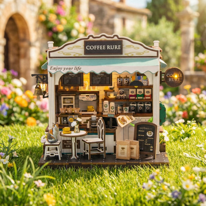 Cafe Rure DIY miniature house kit cozy coffee shop display