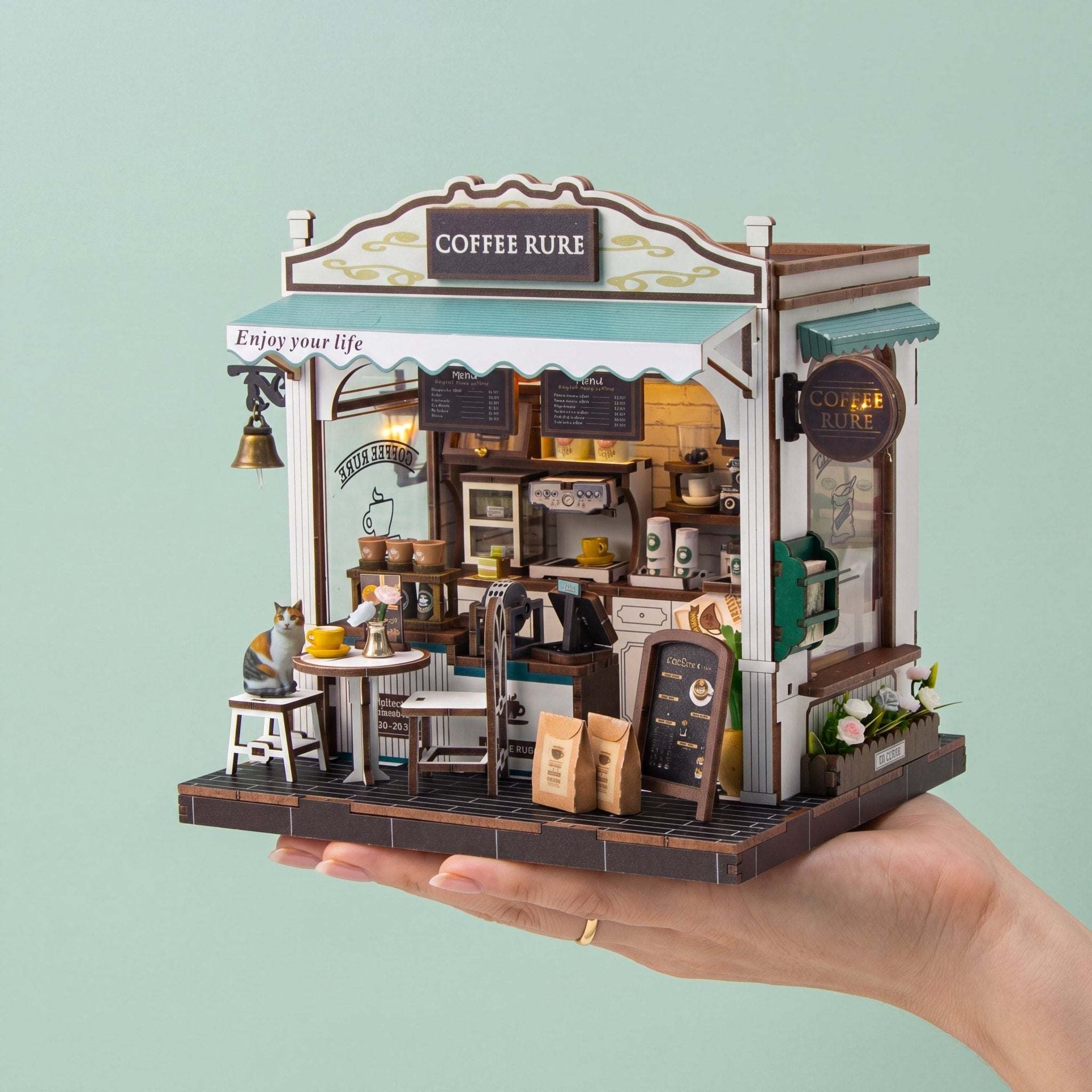 Cafe Rure DIY miniature house kit front view
