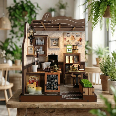 Country Cafe DIY miniature house kit rustic cafe storefront