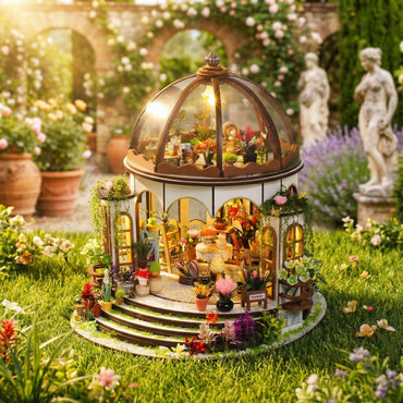 Hanging Garden DIY miniature house kit double-story gazebo display