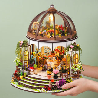 Hanging Garden DIY miniature house kit front view