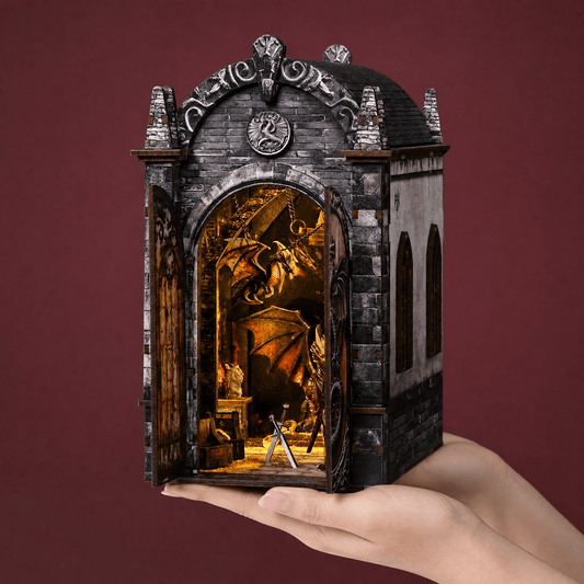 Dragon Castle DIY book nook kit front view