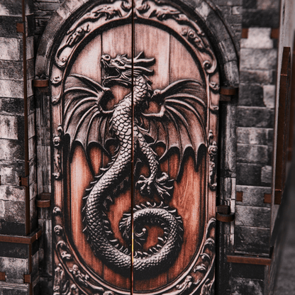 Dragon Castle DIY book nook kit fantasy book nook with LEDs