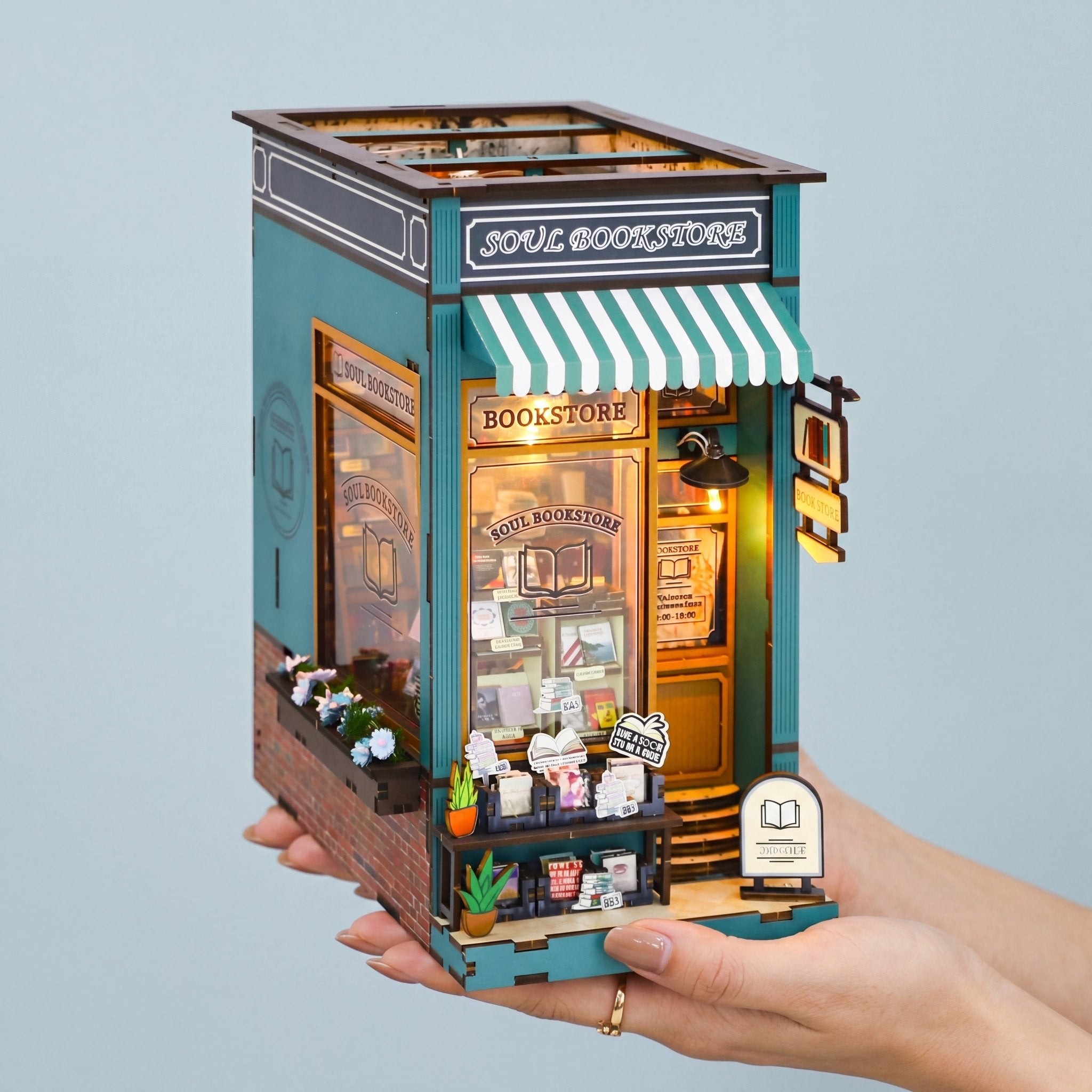 Soul Bookstore DIY book nook kit front view