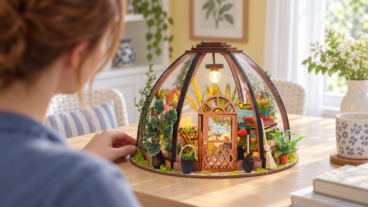Starry Garden miniature kit being enjoyed by one adult at home