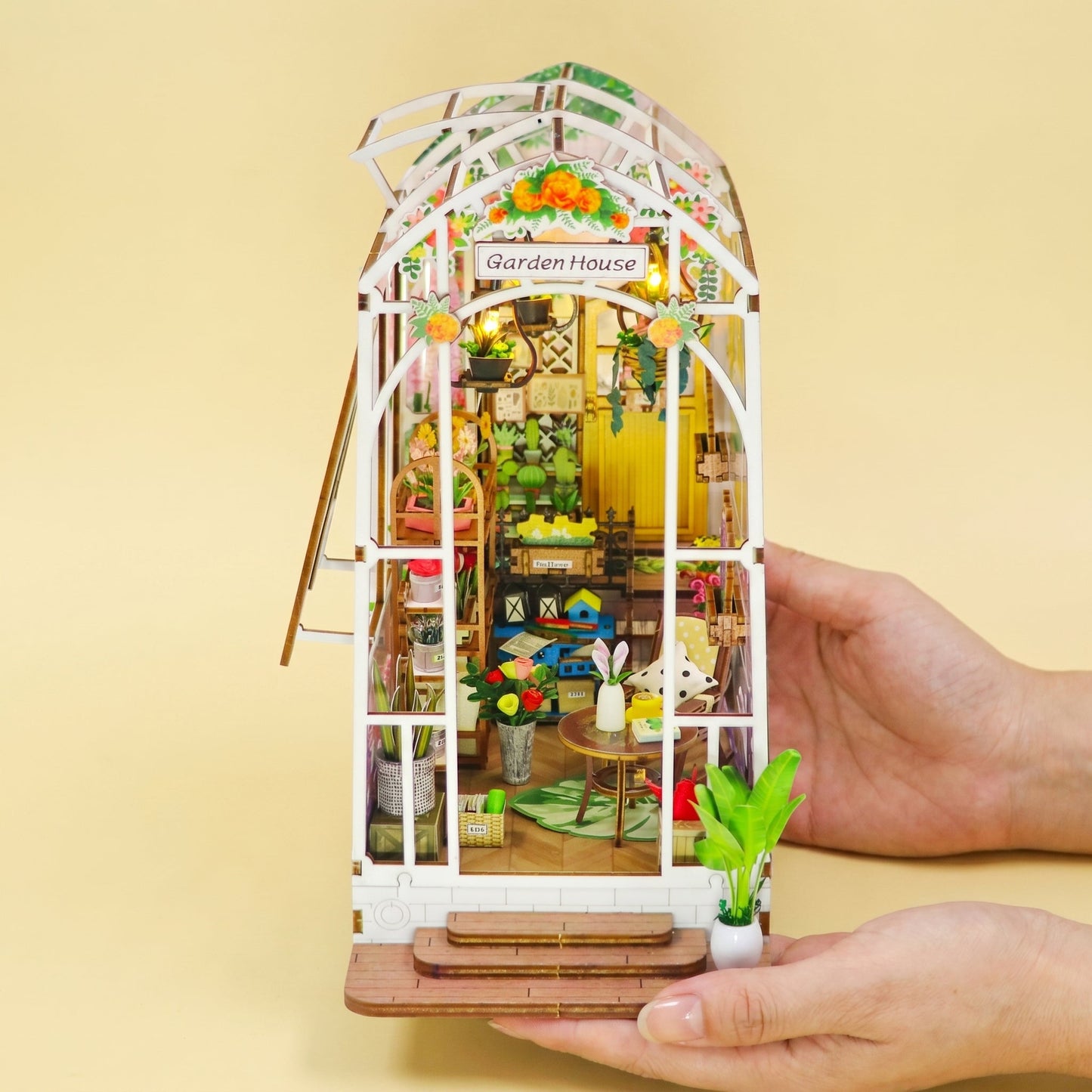 Garden House DIY miniature house kit front view