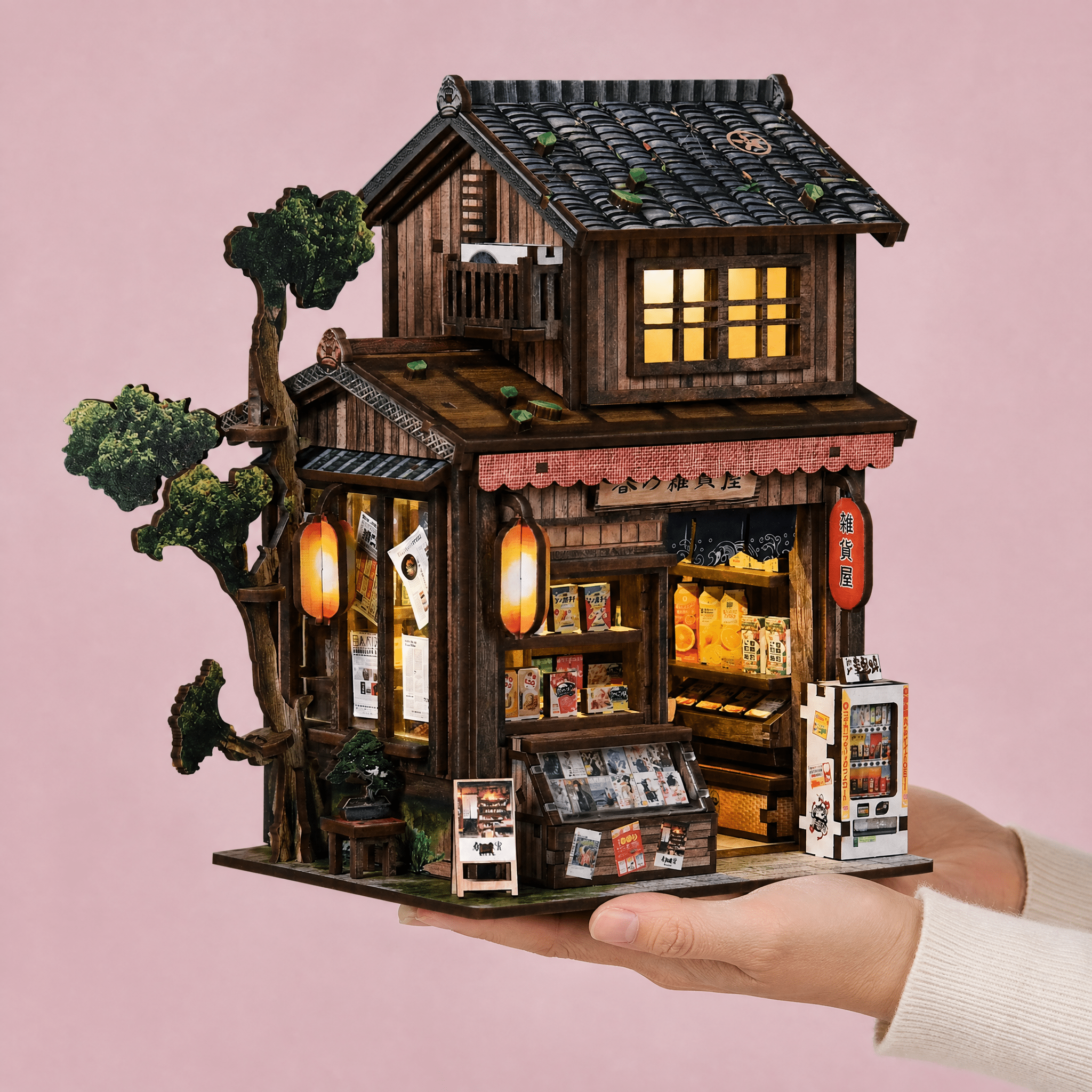 Kasuga Grocery Store DIY miniature house kit front view