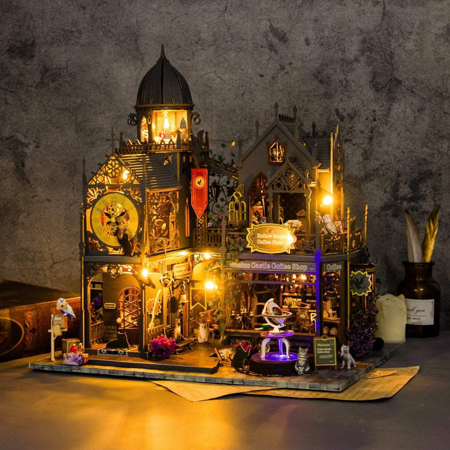 Magic Castle DIY miniature house kit spires and arched windows