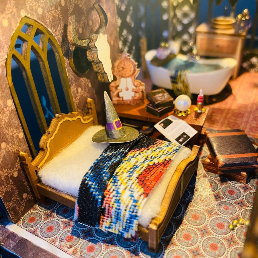 Magic Castle DIY miniature house kit cozy castle bedroom