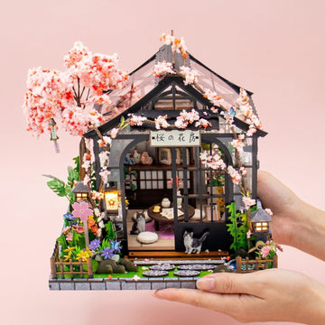Sakura Greenhouse DIY miniature house kit front view