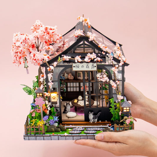 Sakura Greenhouse DIY miniature house kit front view