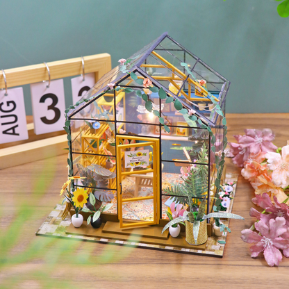 Sunshine Greenhouse DIY miniature house kit transparent greenhouse panels